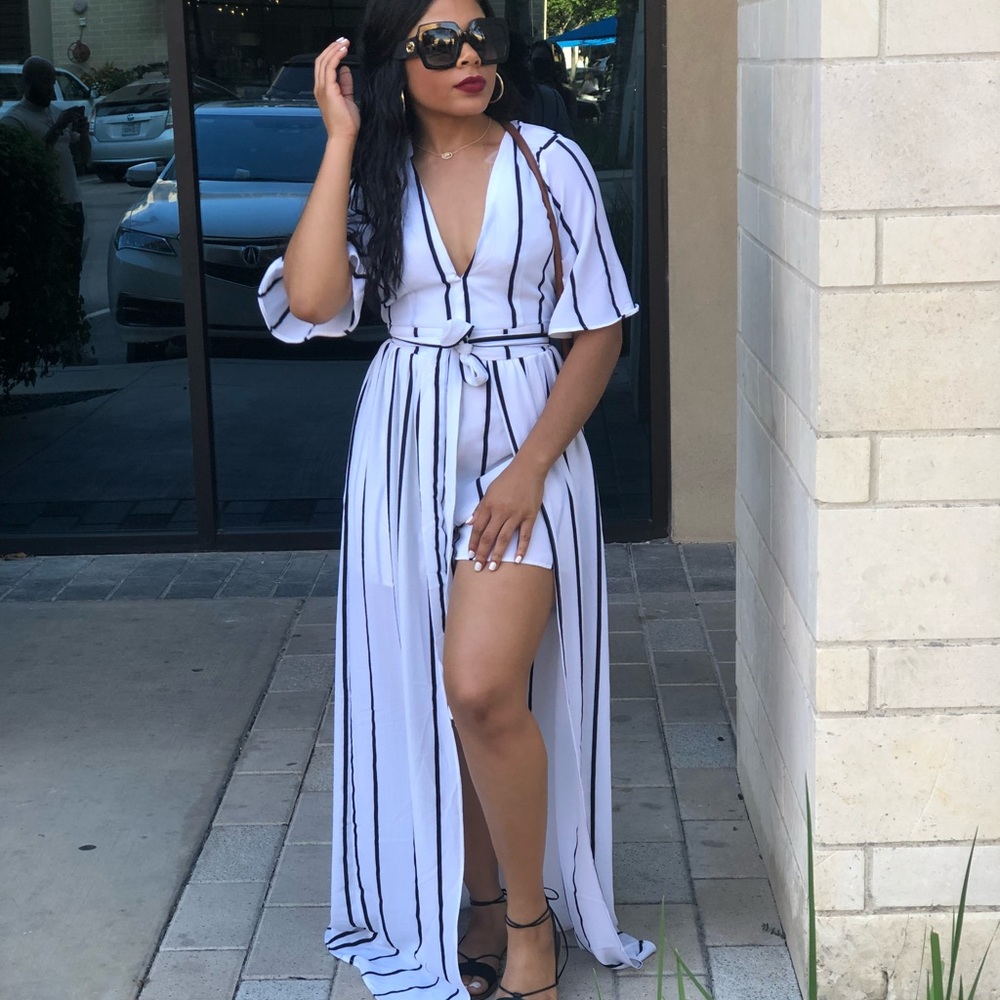 Romper with shorts inside with attached skirt